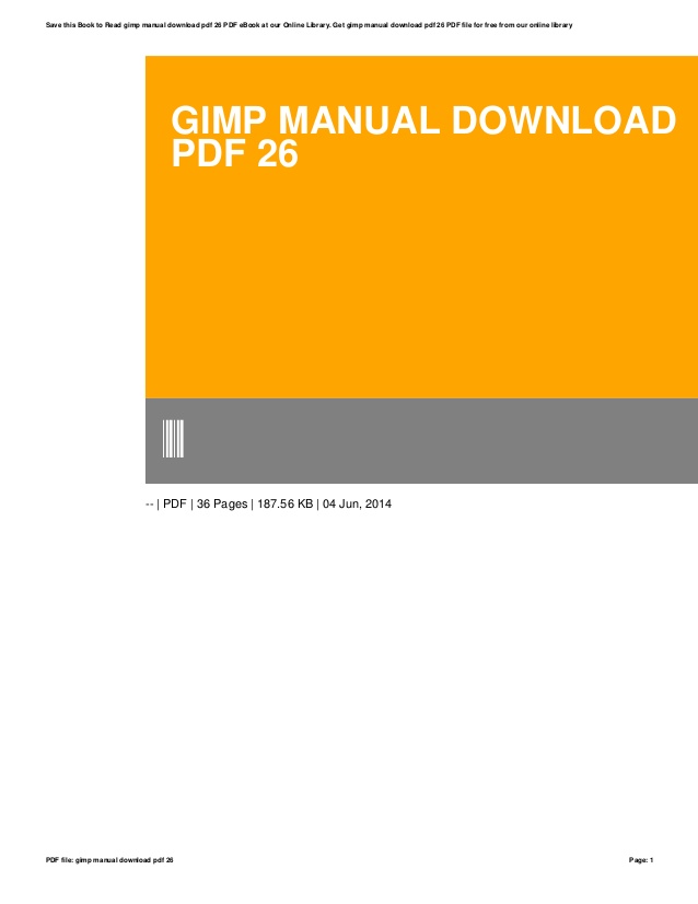 Download Gimp Manual Pdf